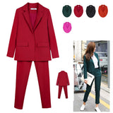 Work Pant Suits OL 2 Piece Set for Women Business interview suit set uniform